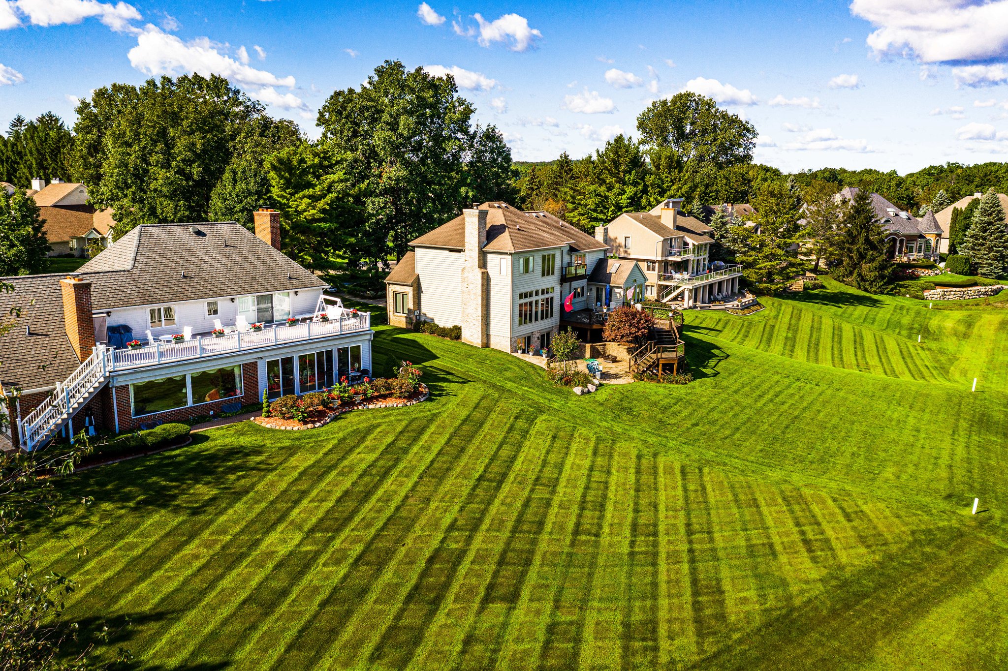 Family homes with large backyards