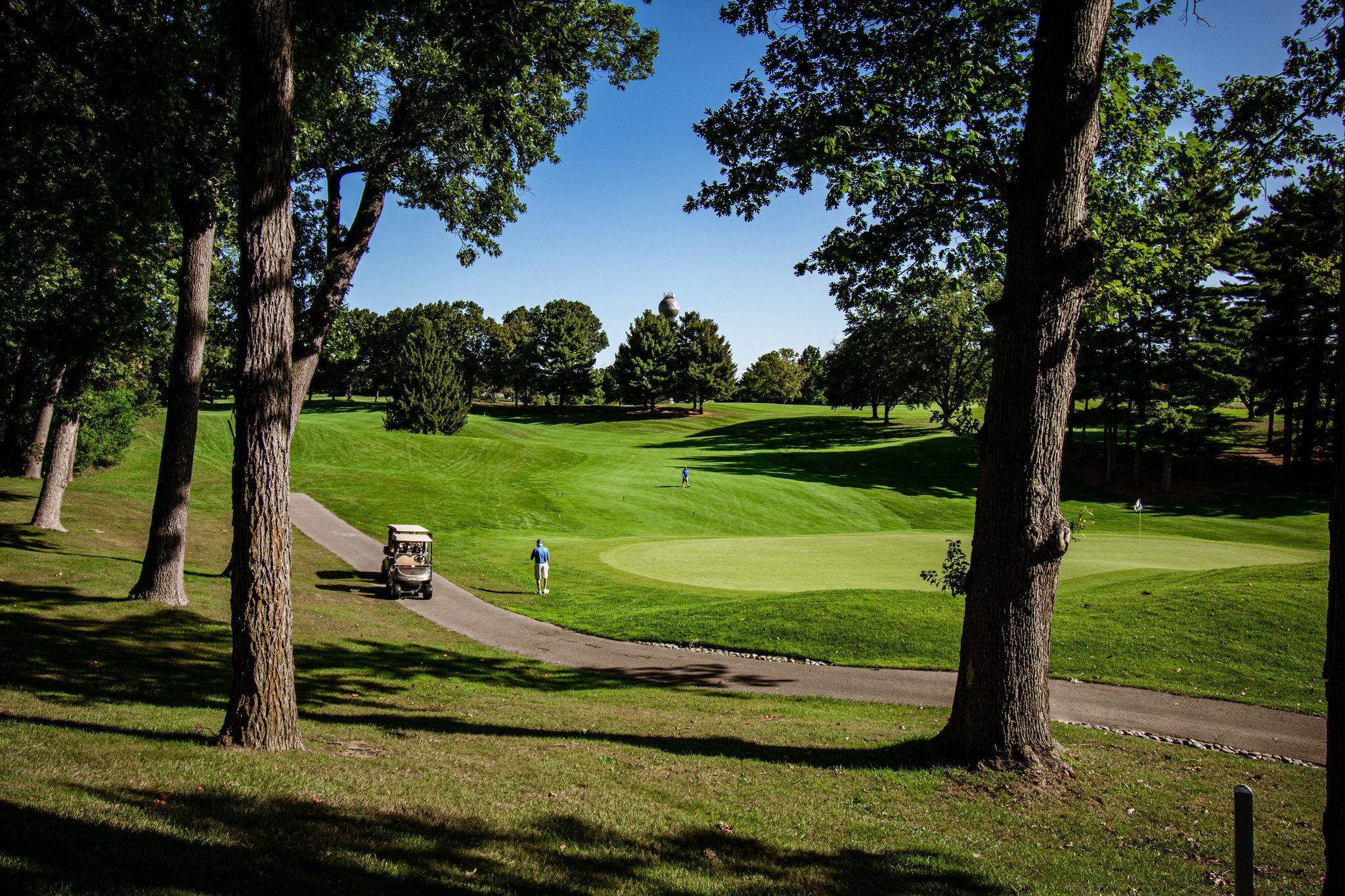 Aerial view of the oak pointe golf course